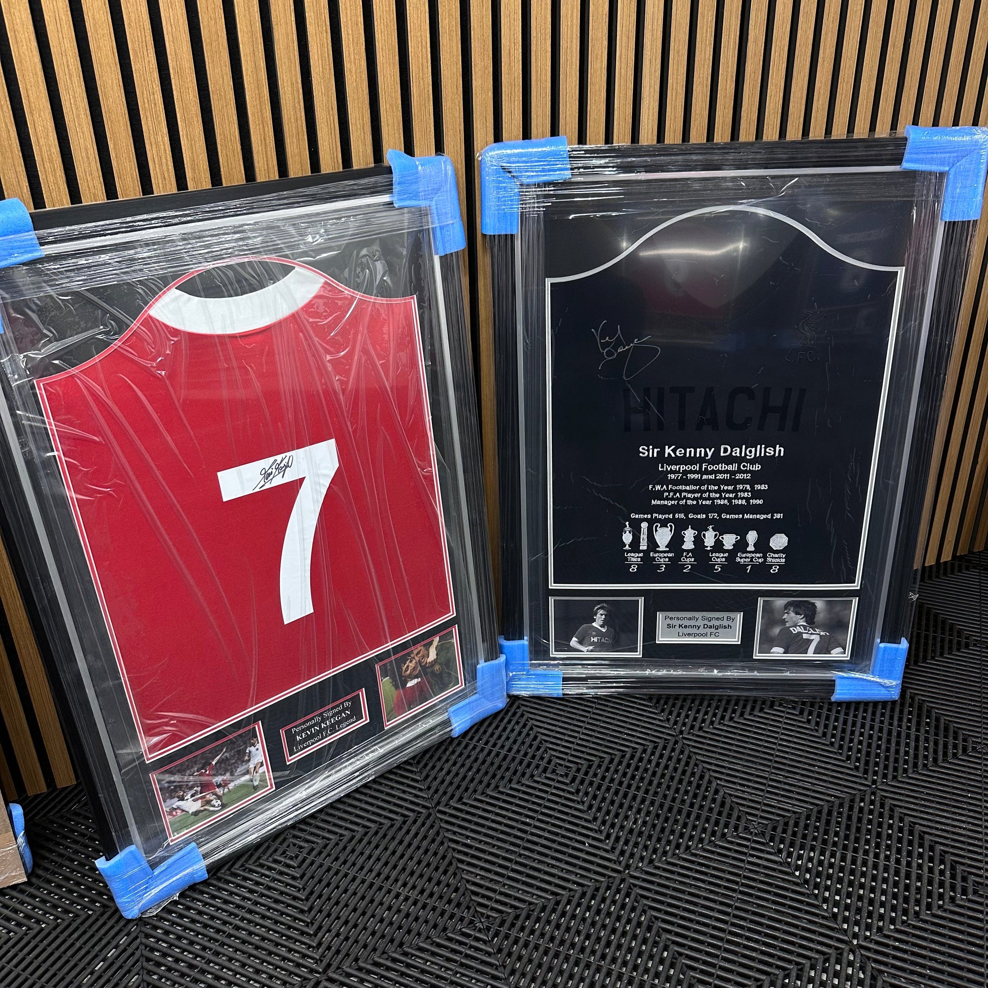 2 X LIVERPOOL LEGENDS FRAMED SHIRTS